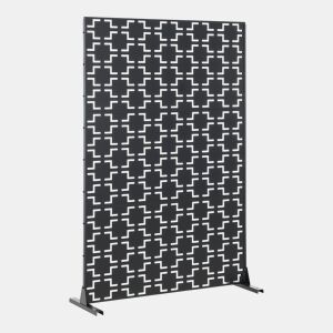 Divisória Basciano com design atrativo em aço 180x120x40cm - Preto casa.pro