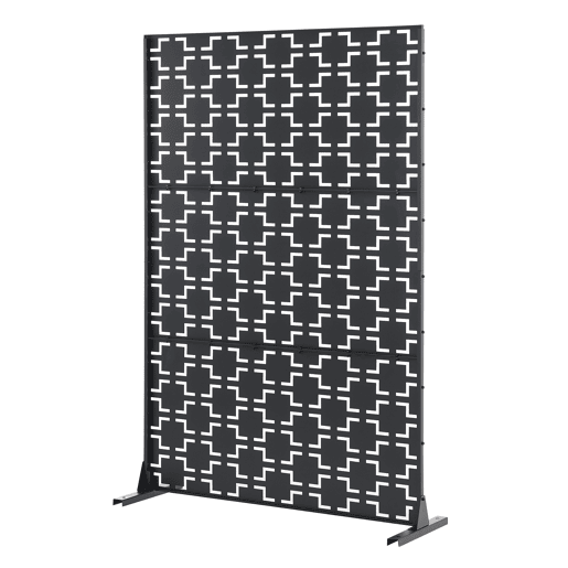 Divisória Basciano com design atrativo em aço 180x120x40cm - Preto casa.pro