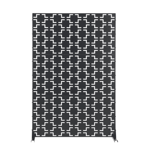 Divisória Basciano com design atrativo em aço 180x120x40cm - Preto casa.pro