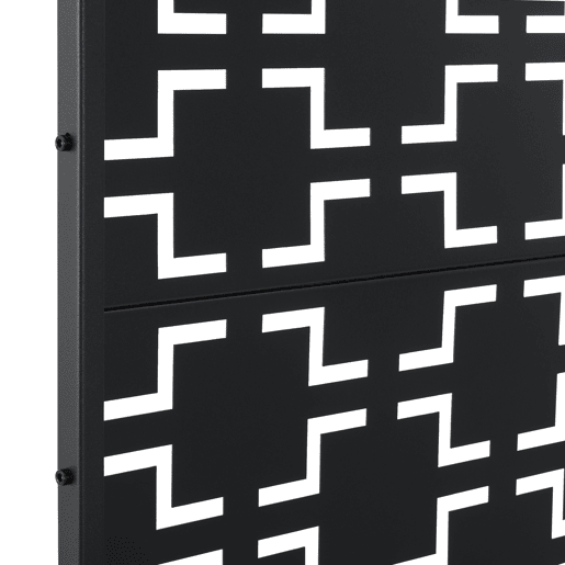 Divisória Basciano com design atrativo em aço 180x120x40cm - Preto casa.pro