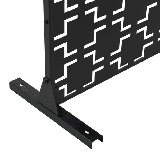 Divisória Basciano com design atrativo em aço 180x120x40cm - Preto casa.pro