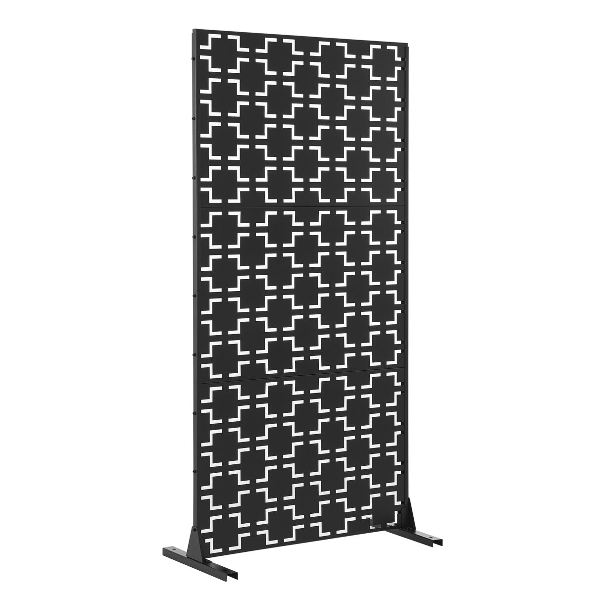 Tabique basciano con diseño atractivo acero 180x90x40cm - negro [casa.pro]