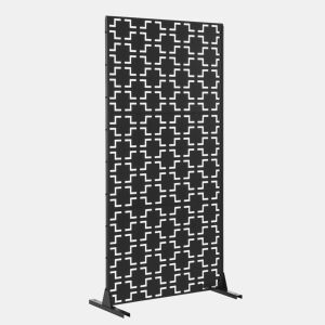 Divisória Basciano com design atrativo em aço 180x90x40cm - Preto casa.pro