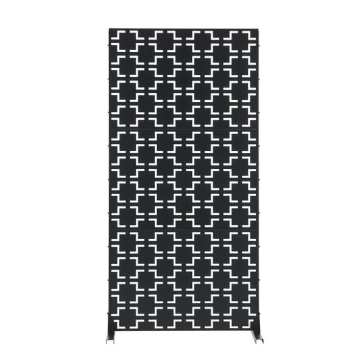 Divisória Basciano com design atrativo em aço 180x90x40cm - Preto casa.pro