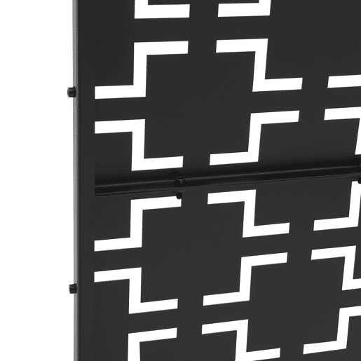 Divisória Basciano com design atrativo em aço 180x90x40cm - Preto casa.pro