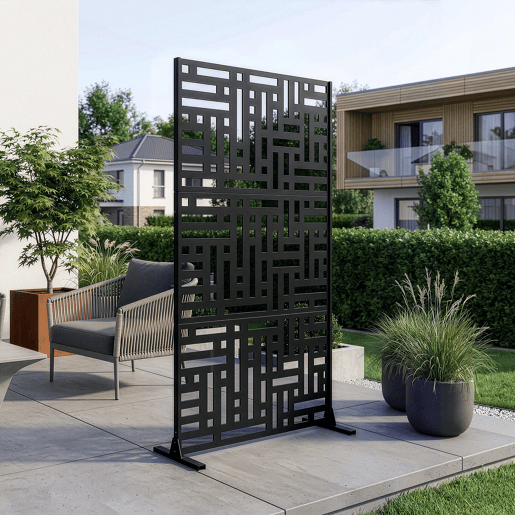 Parede divisória Bernalda aço 180x90cm - Preto casa.pro Parede divisória Bernalda aço 180x90cm - Preto casa.pro
