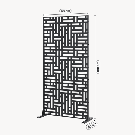 Parede divisória Bernalda aço 180x90cm - Preto casa.pro Parede divisória Bernalda aço 180x90cm - Preto casa.pro