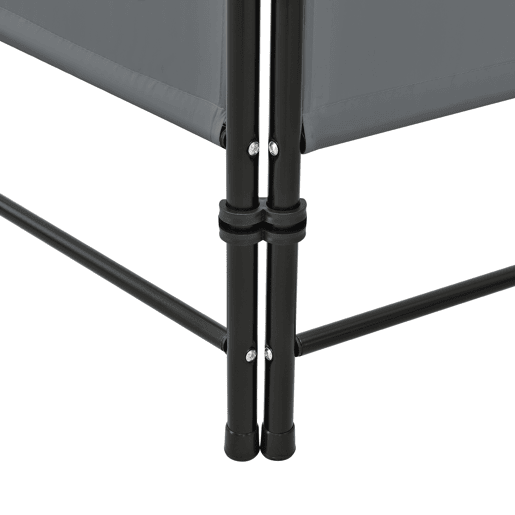 Biombo dobrável Saragossa de 4 painéis 171 x 160 cm Cinzento escuro en.casa