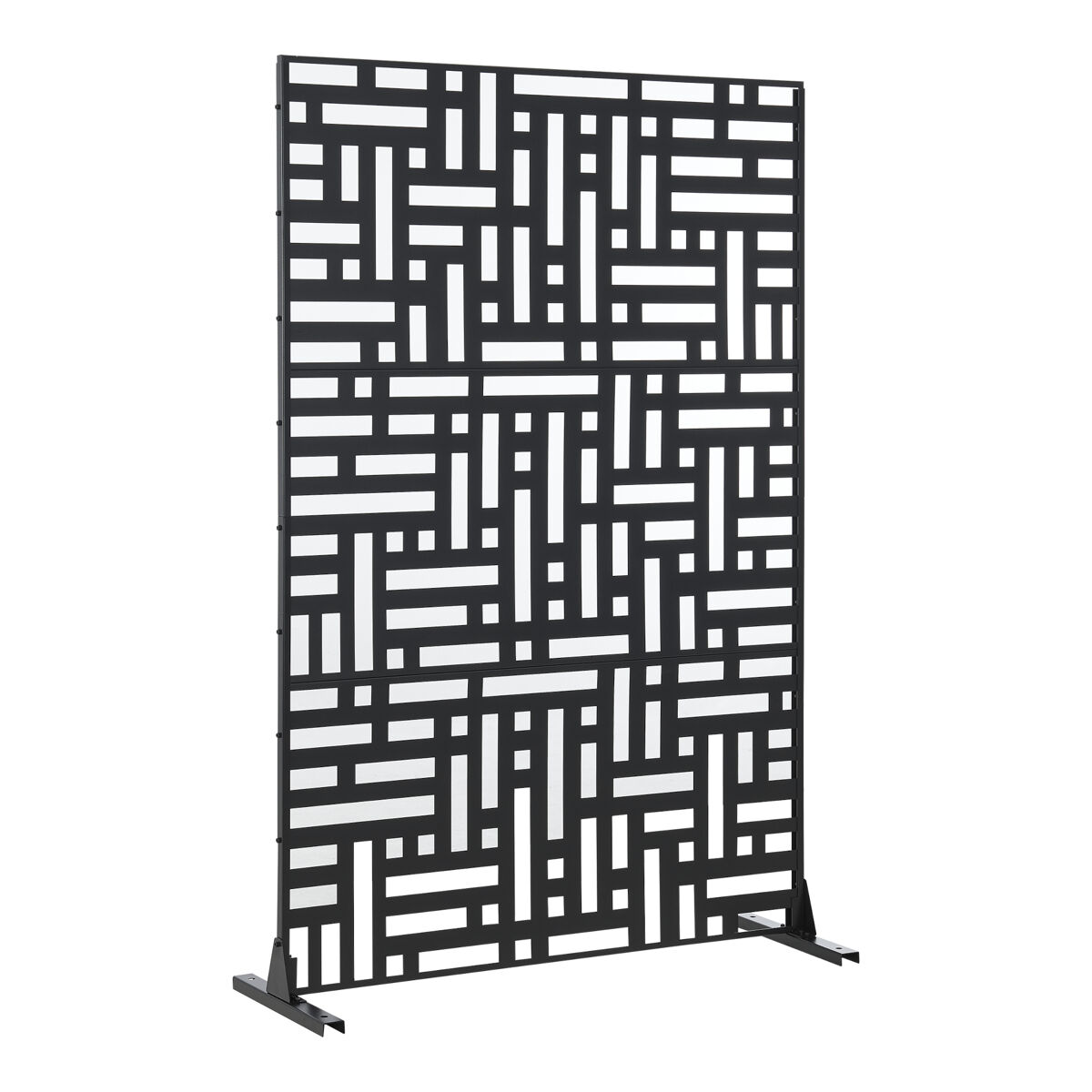 Tabique bernalda con diseño atractivo acero 180x120x40cm - negro [casa.pro]