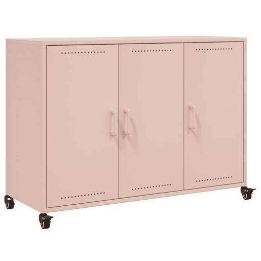 vidaXL Aparador 100,5x39x72 cm aço rosa