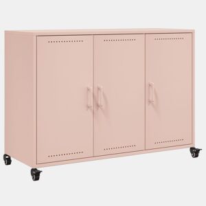 vidaXL Aparador 100,5x39x72 cm aço rosa