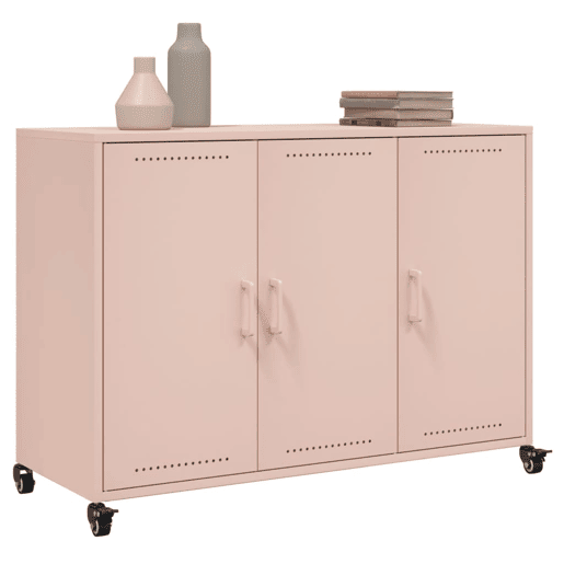 vidaXL Aparador 100,5x39x72 cm aço rosa