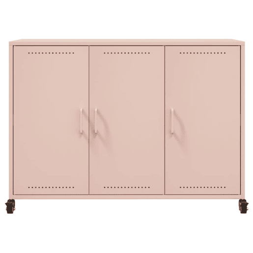 vidaXL Aparador 100,5x39x72 cm aço rosa
