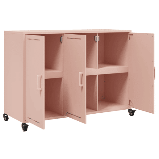 vidaXL Aparador 100,5x39x72 cm aço rosa