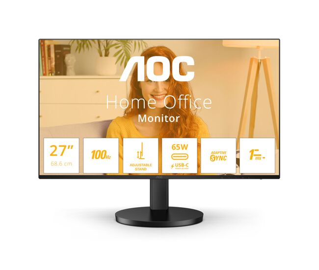 Monitor gaming aoc q27b3cf2 quad hd 27" 100 hz