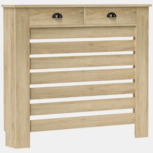 HOMCOM Cobertura para Radiador com Gavetas Cobertura para Radiador de MDF para Sala de Estar Dormitório Corredor 111x19x95,5 cm Carvalho