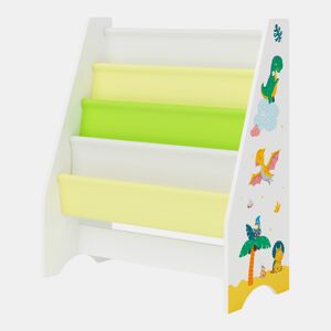 Estante para crianças Fisterra 4 níveis dinossauro aglomeradopoliéster 74 x 62 x 29 cm multicolor en.casa