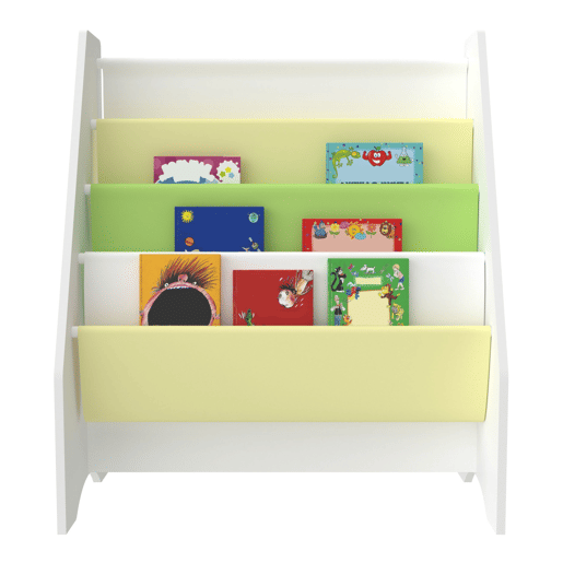 Estante para crianças Fisterra 4 níveis dinossauro aglomeradopoliéster 74 x 62 x 29 cm multicolor en.casa