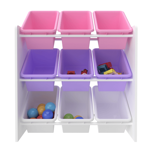 Estante para crianças Muxía 3 níveis unicórnio aglomeradoplástico 60 x 62 x 27 cm multicolor en.casa