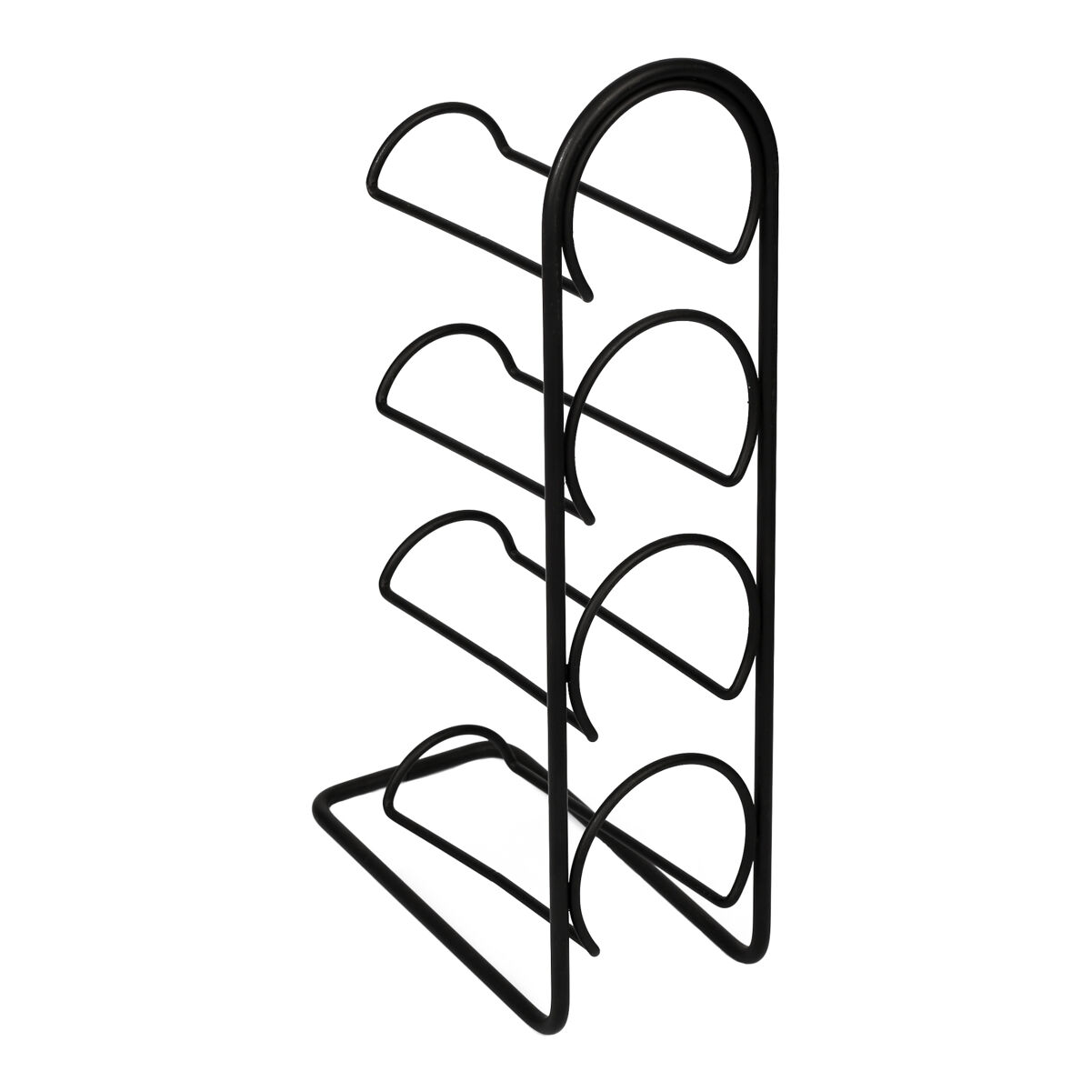 Estantería para vinos anchamps para 4 botellas metal 44 x 12 x 21 cm negro [en.casa]