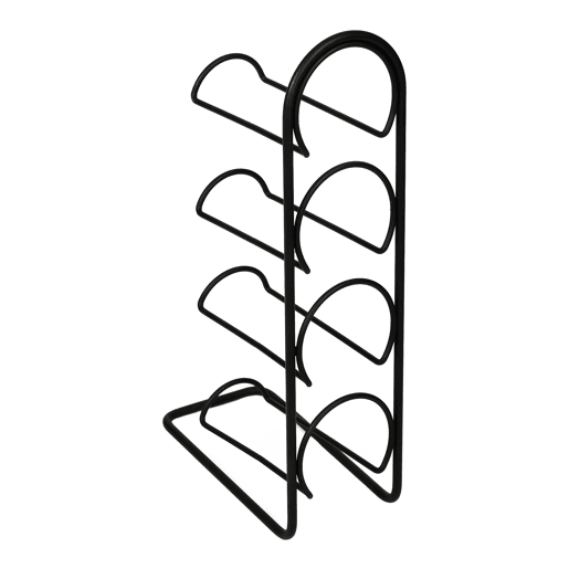 Garrafeira Anchamps para 4 garrafas em metal 44 x 12 x 21 cm preto en.casa