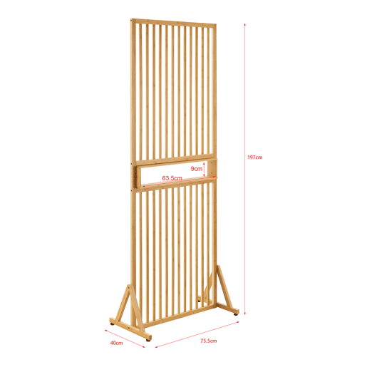 Divisória Fron bamboo 197x76x40cm - Natural en.casa