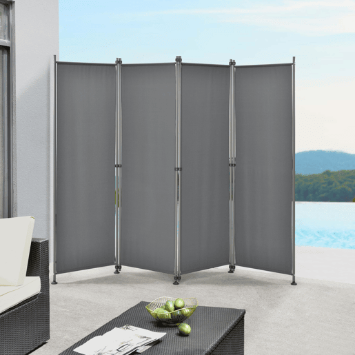 Divisória  Biombo Modica poliéster 215 x 170 cm Cinzento médio pro.tec