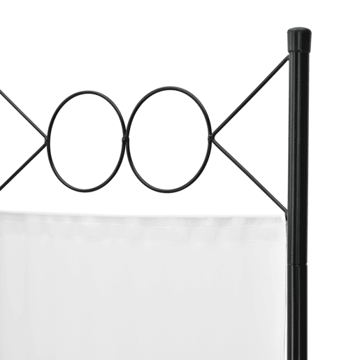 Biombo dobrável Saragossa de 3 painéis 171 x 120 cm Branco en.casa