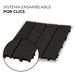 YOEVU - Set de 11 baldosas ensamblables WPC YOEVU - Set de 11 baldosas ensamblables WPC Antracita