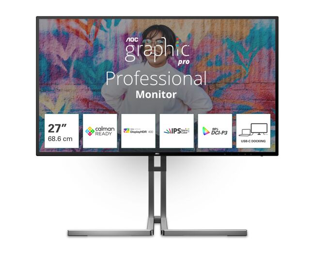 Monitor aoc u27u3cv 4k ultra hd 27" 60 hz