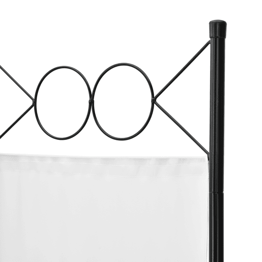 Biombo dobrável Saragossa de 6 painéis 171 x 240 cm Branco en.casa