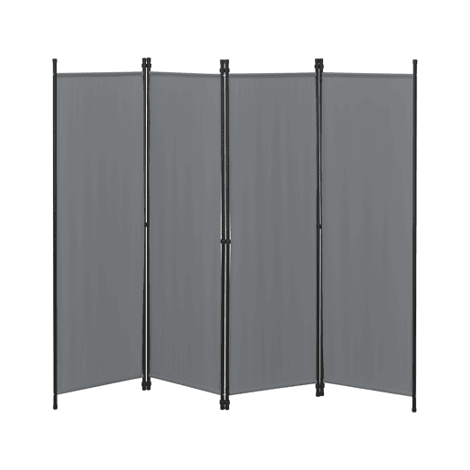 Biombo Divisória de 3 painéis Huesca 171 x 200 cm Cinzento escuro en.casa