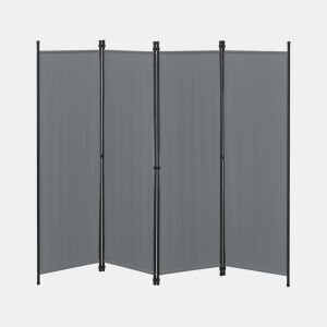 Biombo Divisória de 3 painéis Huesca 171 x 200 cm Cinzento escuro en.casa