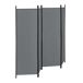 Biombo Separador de 4 Paneles Huesca Biombo Separador de 4 Paneles Huesca Gris Oscuro