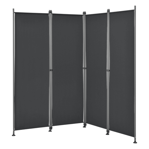 Divisória  Biombo Modica poliéster 215 x 170 cm Preto pro.tec