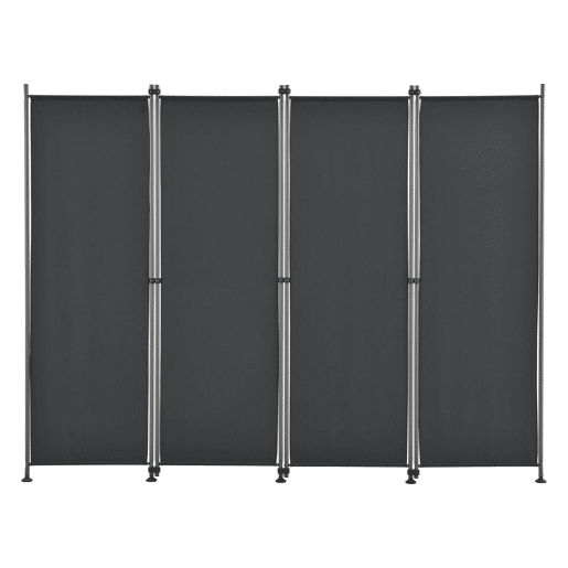 Divisória  Biombo Modica poliéster 215 x 170 cm Preto pro.tec