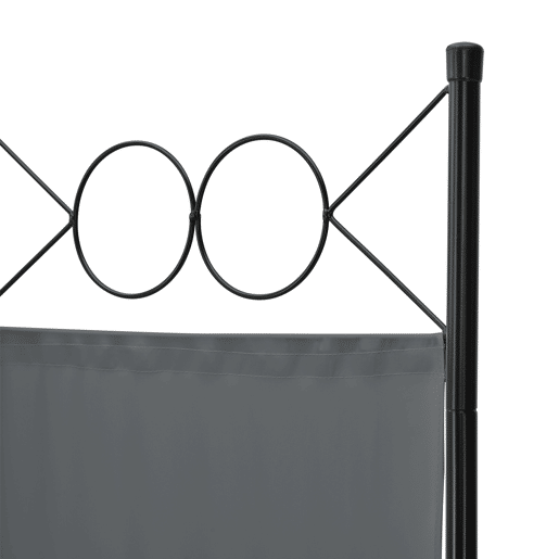 Biombo dobrável Saragossa de 3 painéis 171 x 120 cm Cinzento escuro en.casa