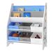 Estantería para niños Ponteceso aglomerado/tela 62 Estantería para niños Ponteceso aglomerado/tela 62 Blanco/ Azul