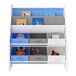 Estantería para niños Ponteceso aglomerado/tela 62 Estantería para niños Ponteceso aglomerado/tela 62 Blanco/ Azul