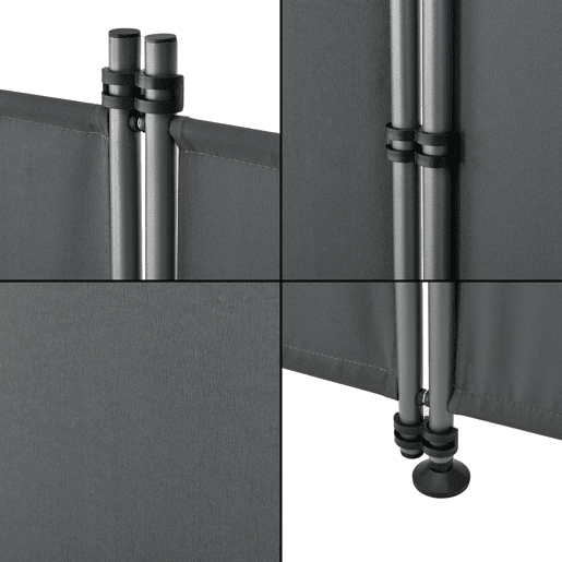 Divisória  Biombo exterior Modica - aço  poliéster - 215 x 170 cm - Cinzento pro.tec