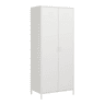 Armário de roupeiro Seinäjoki em aço 180x76x50 cm - Branco en.casa