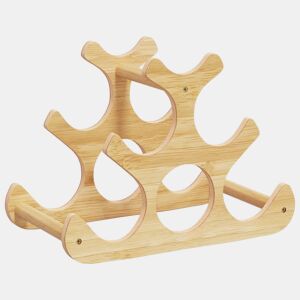 vidaXL Garrafeira para 6 garrafas 35x18x25,5 cm bambu