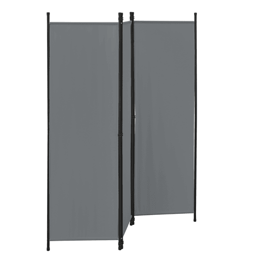 Biombo Divisória de 3 painéis Huesca 171 x 150 cm Cinzento escuro en.casa