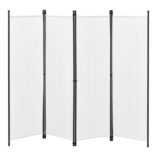 Biombo Divisória de 3 painéis Huesca 171 x 200 cm Branco en.casa