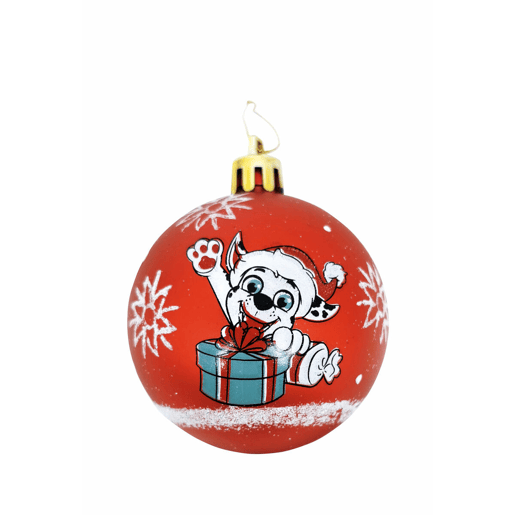 Bola de Natal The Paw Patrol Friendship Vermelho 6 Unidades Plástico (Ø 8 cm)