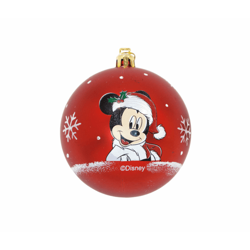Bola de Natal Mickey Mouse Happy smiles 6 Unidades Vermelho Plástico (Ø 8 cm)