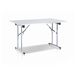 Mesa plegable Daccurs con patas plegables de metal 125x80 Mesa plegable Daccurs con patas plegables de metal 125x80 Blanco