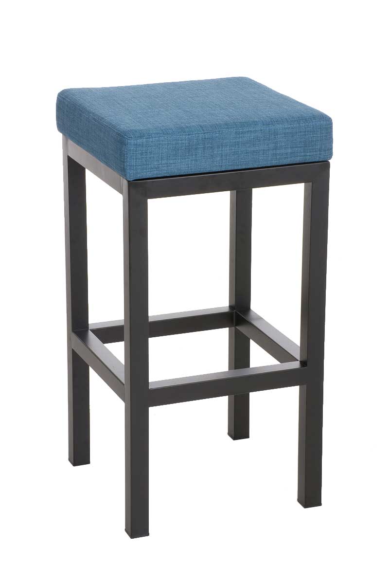 Taburete de bar taylor b80 en tela azul 41x41x80 cm