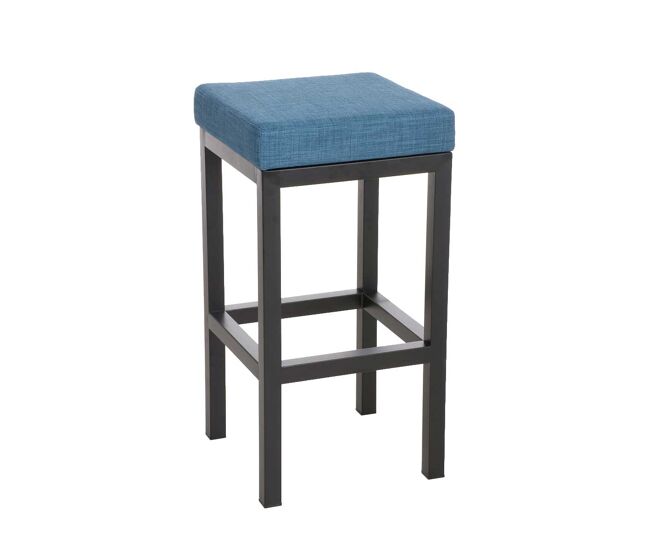 Taburete de bar taylor b80 en tela azul 41x41x80 cm