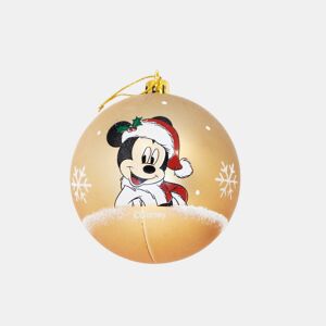 Bola de Natal Mickey Mouse Happy smiles Dourado 6 Unidades Plástico (Ø 8 cm)